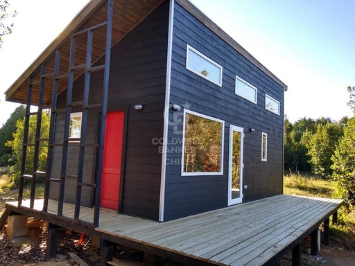 Parcela con Tiny House, vista al volcán Calbuco